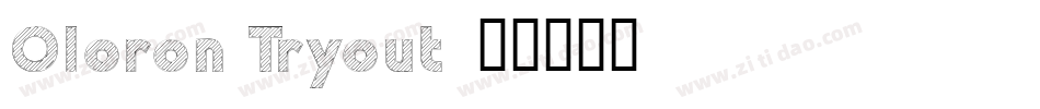 Oloron Tryout字体转换